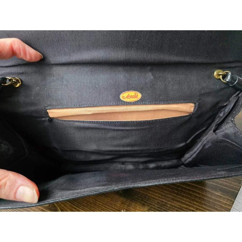 Ande Medium‎  Black Leather Crossbody Bag Purse